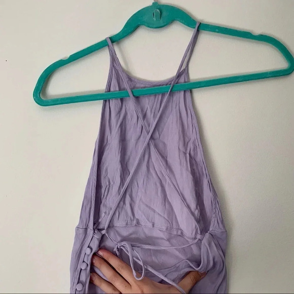 Zara Dress size small light purple open back mini slip dress - Picture 6 of 8